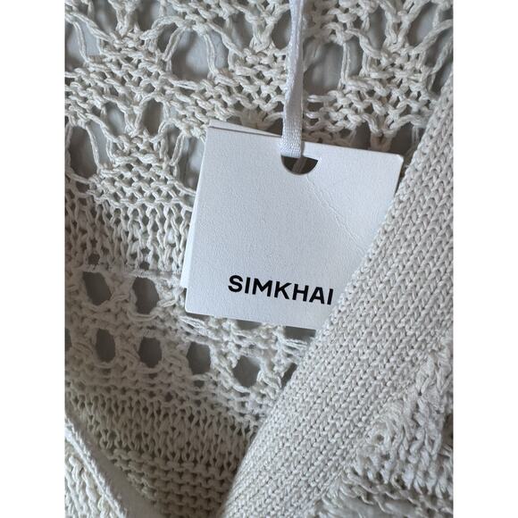 Jonathan Simkhai Joyce Cardigan Bone Multi Womens Size Large NWT $445 - Picture 11 of 16